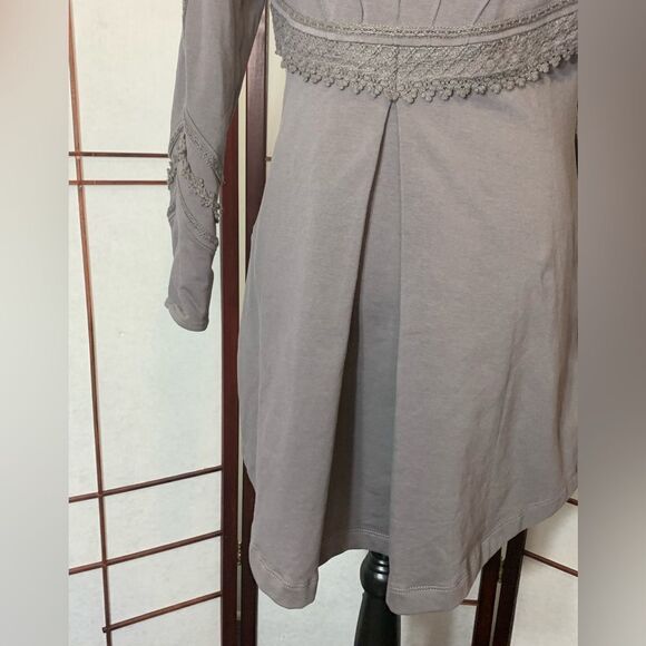 Soft Surroundings grey button up dress coat - Picture 4 of 10
